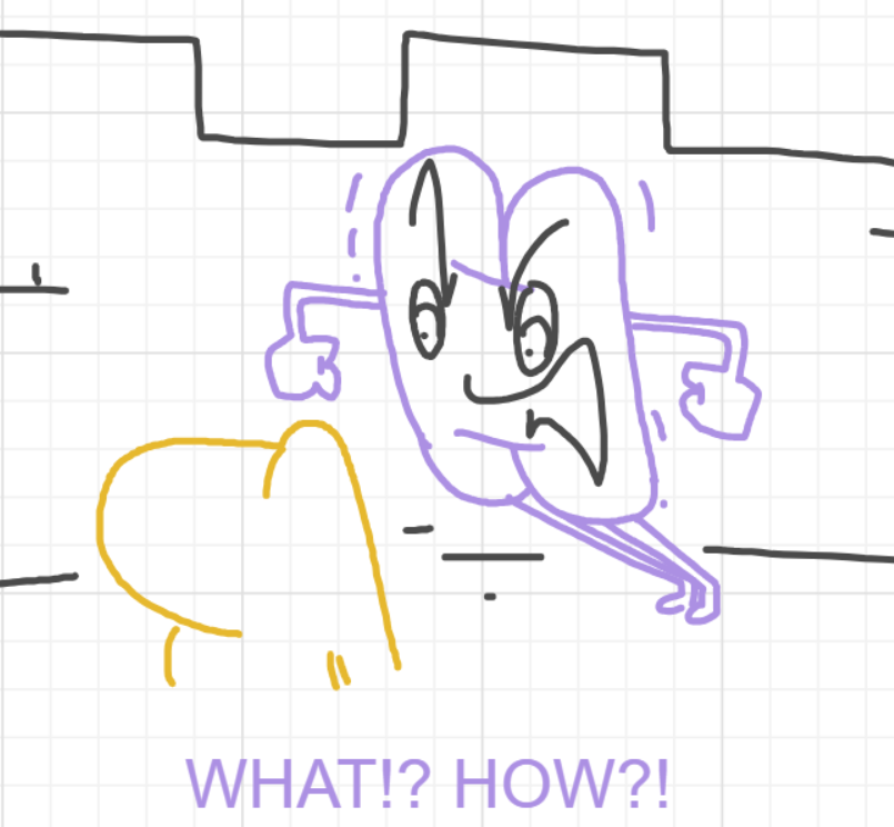 A panel from I've Been Everywhere, Man, episode nine of the Board Boards object show by Furretwalk/WalkingFurret.